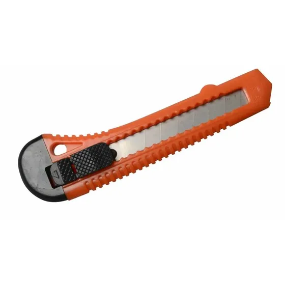 Boxer Hobbykniv 18 mm, sort/orange med låsefunktion