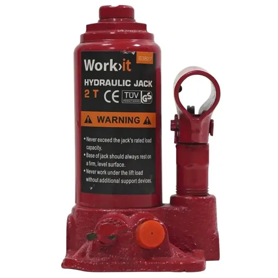 Work-it Hydraulisk Flaskedonkraft 2 ton, Rød