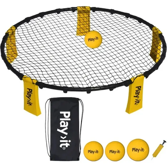 Play-it Bounceball med 3 bolde, sort/gul