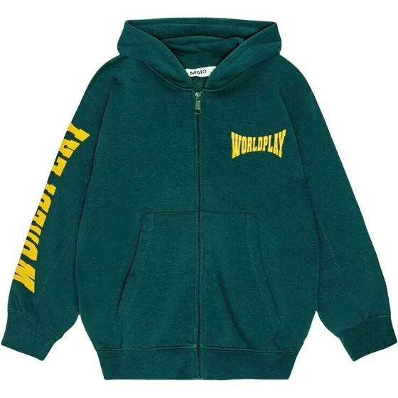 Mazz Økologisk Sort/Hvid Hættetrøje med Lynlås