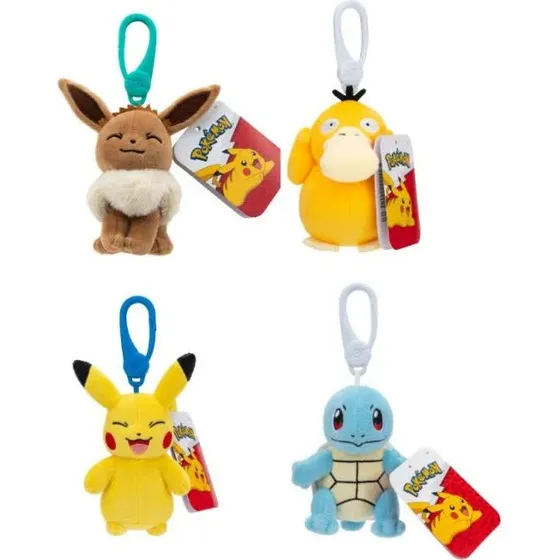 Pokémon Clip On Bamse med Nøglering – 10 cm