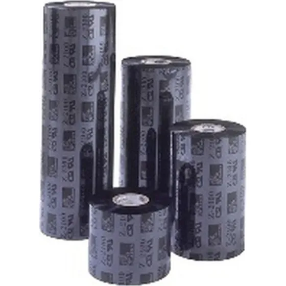 Zebra Termisk Voks Etikettrulle 02300GS08407, 12 stk, Sort, Ø 25 mm
