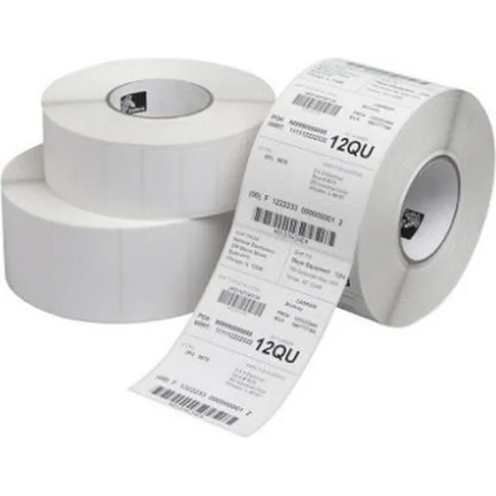 Zebra Z-Perform 1000D Hvid 102 x 38 mm, 12 ruller
