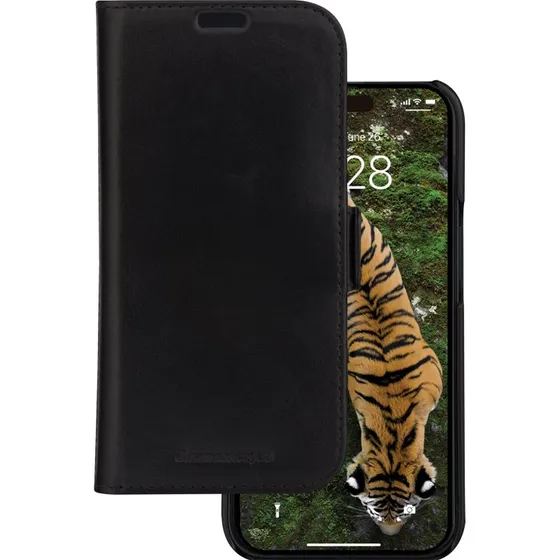 dbramante1928 Lynge Flipcover Sort til iPhone 15 Pro