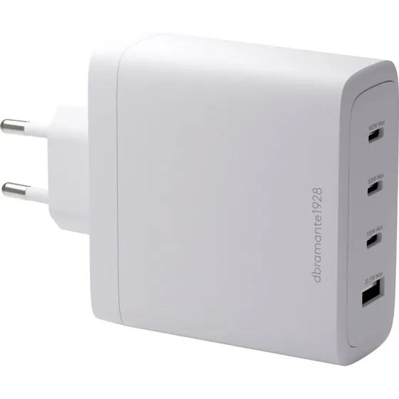 dbramante1928 Re-Charge 140W USB-C & USB-A Vægoplader, Hvid