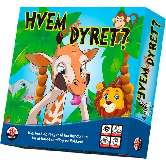 Danspil Hvem Gætter Dyret, 2-6 spillere, fra 5 år