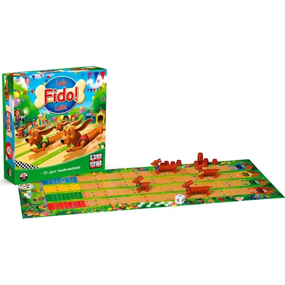 Danspil Løb Fido Løb! Spil (4år+) 1-2 spillere