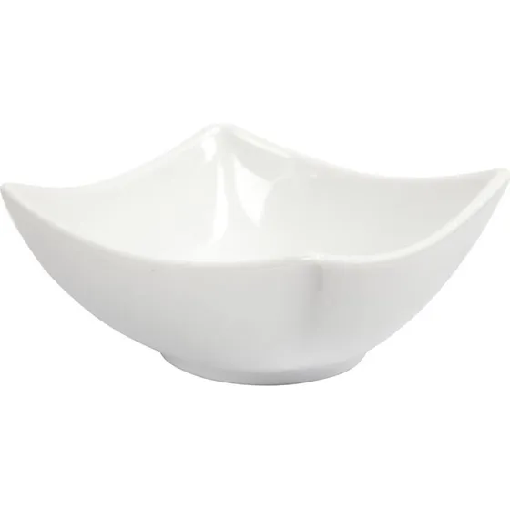 Hvid Skål, 4,5 cm høj, 10 cm diameter, 12 stk.