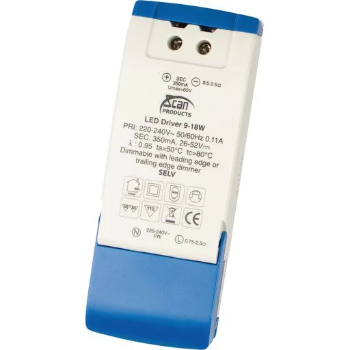 Scan Products Driver 230V Dæmpbar 18W 350mA