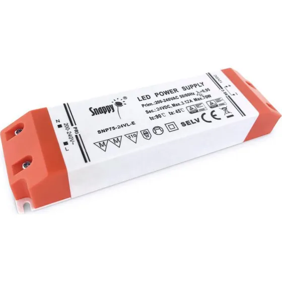 Develtron Snappy 24Vdc 75W LED-strømforsyning IP20