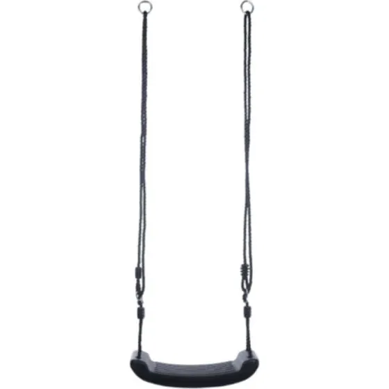 Swing Sort - Plastgynge med reb, 40 kg belastning