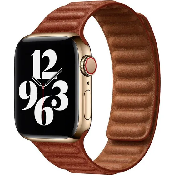 Lippa Magnetisk Læderrem til Apple Watch 42/44/45/49 - Brun