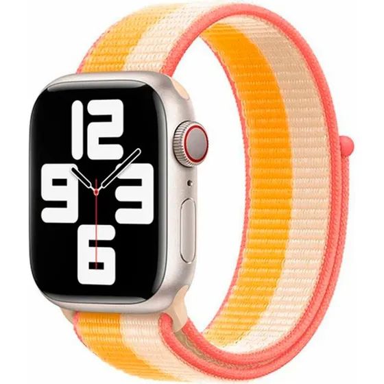Lippa Apple Watch Nylonrem 42/44/45/49 Hvid/Gul