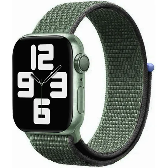 Lippa Apple Watch Nylonrem 42/44/45/49 Mørkegrøn