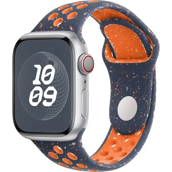Lippa Apple Watch FLOUR Silikonerem 42/44/45/49 - Mørkeblå/Orange