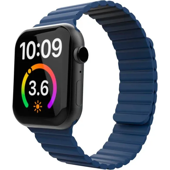 Lippa Magnetisk Silikonerem 42/44/45/49 - Marineblå