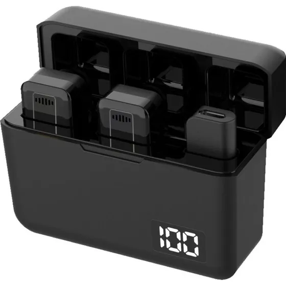 Lippa R9 Wireless Lavalier Mikrofon 2-Pack til Lightning, Sort