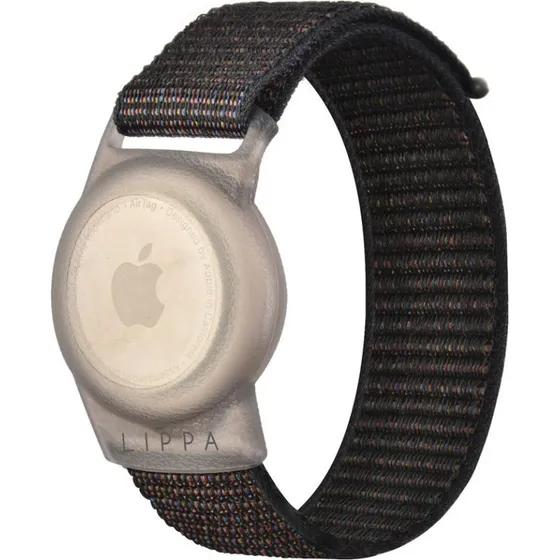 Lippa Nylon Armbånd til AirTag – Sort