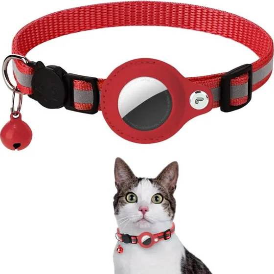 Lippa Collar til AirTag 22-32 cm - Rød