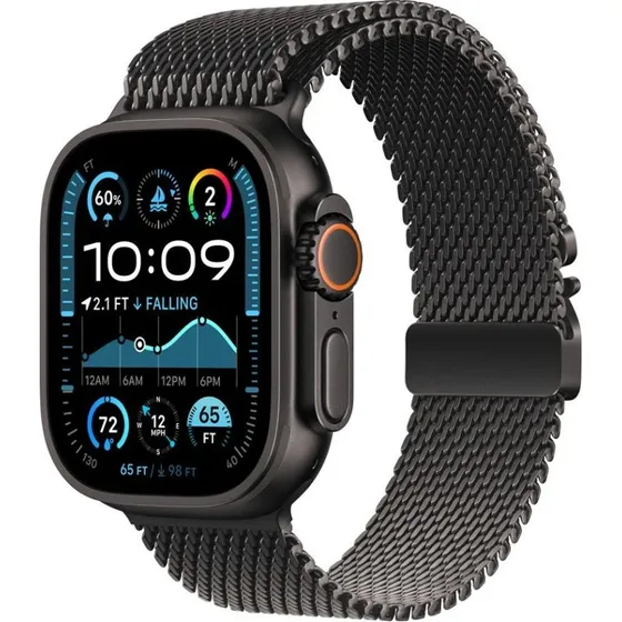 Lippa Apple Watch Rustfri Stål Rem 42/44/45/46/49 mm, Sort