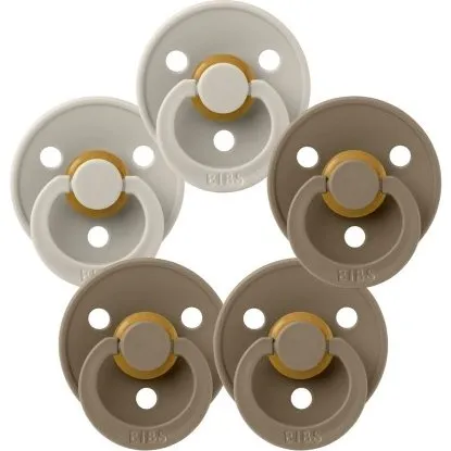 BIBS Colour Sut 1 (0-6 Mdr.), Rund, Naturgummi - Mocha