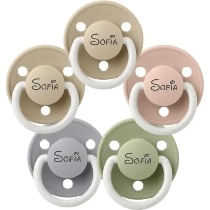 BIBS De Lux Night, 5-pak, Rund, Silikone, 0-36 Mdr.