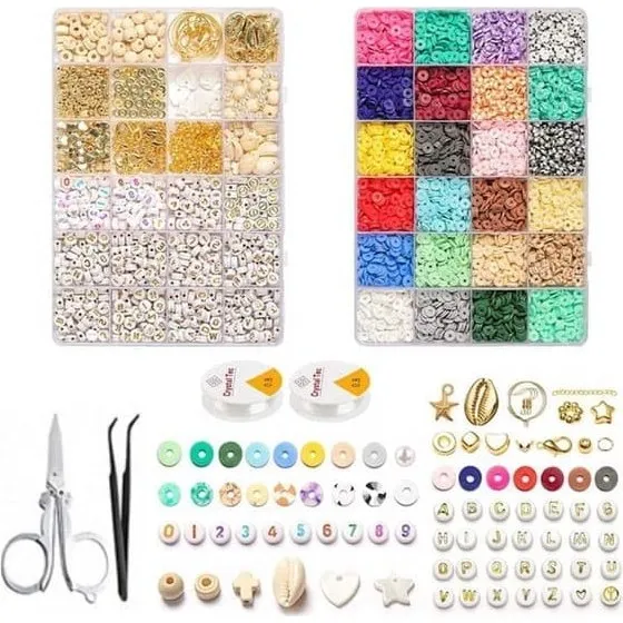KREA Clay Heishi Beads Smykkesæt – 6000 stk