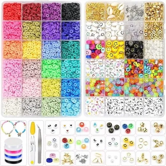 KREA Clay Beads Heishi Sæt – 7000 stk