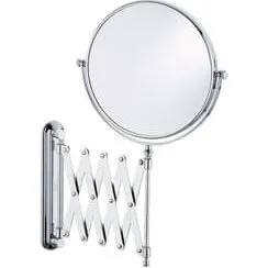 UNIQ Wall Scissor Arm Mirror 5x Magnification Silver