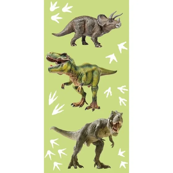 BrandMac Dinosaur Håndklæde 70x140 cm Grønt 100% Bomuld