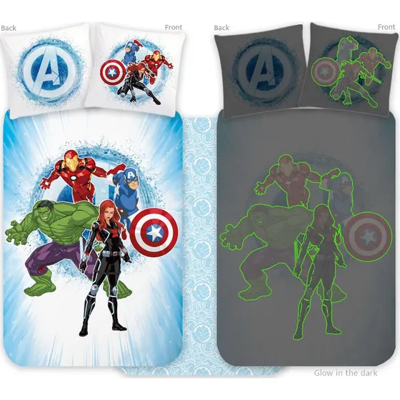 Brandmac Avengers 91 Glow Sengetøj 100x140 cm Junior