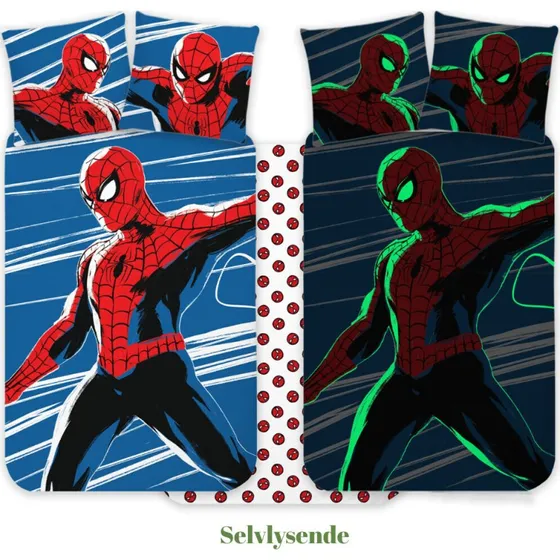 BrandMac Spiderman 1053 Glow Sengetøj 100x140 cm Junior