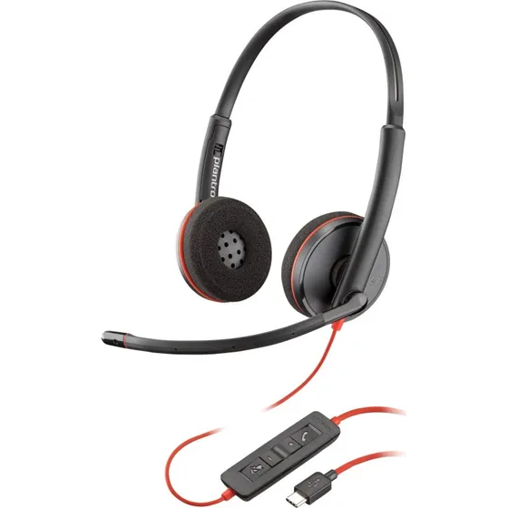HP Poly Blackwire 3220 USB-C Kablet Headset Sort