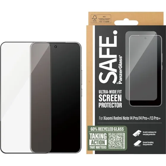SAFE. by PanzerGlass Skærmbeskytter for Xiaomi Redmi Note 13 Pro+, 14 Pro, 14 Pro+