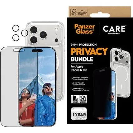 PanzerGlass 3-in-1 Privacy Bundle iPhone 17 Pro
