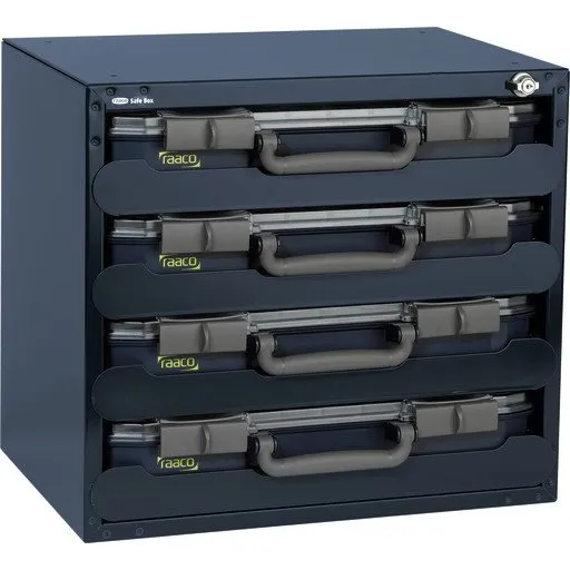Raaco Safebox med 4 Carry-Lite sortimentkasser