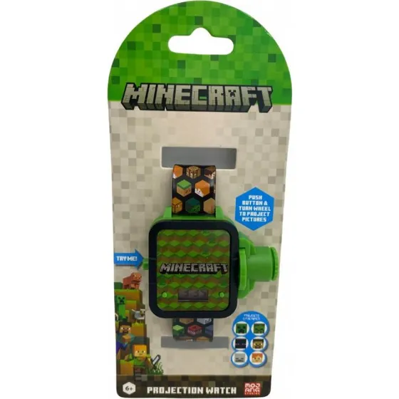 Accutime Projektor Ur LCD Minecraft med 6 Billeder