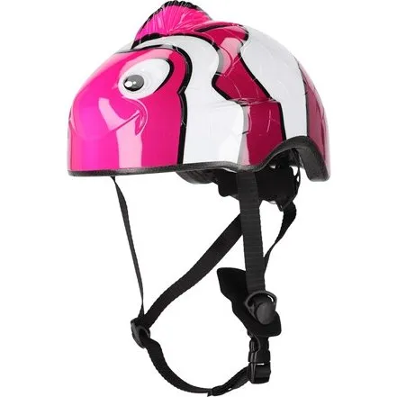 Crazy Safety Klovnefisk Cykelhjelm, Pink, 2-7 år