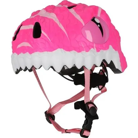 Crazy Safety Dino Cykelhjelm - Pink, 49-55 cm