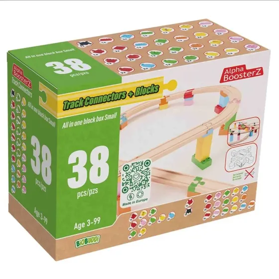 Alpha Boosterz Block Box Small – 38 dele, 3+ år