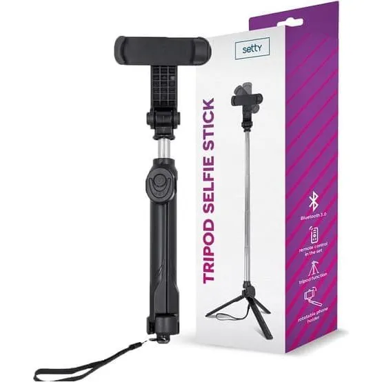 Setty Tripod Selfie Stick 60 cm med Bluetooth-fjærrkontrol