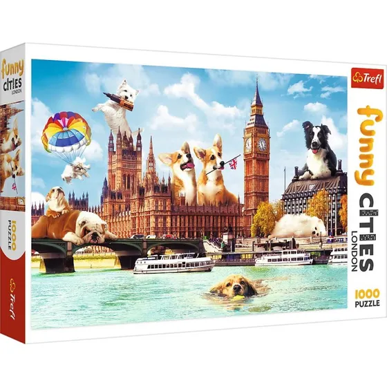 Trefl Funny Cities Hunde i London 1000 brikker