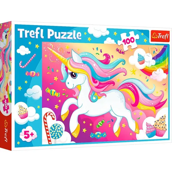 Trefl Beautiful Unicorn 100 Brikker Puslespil