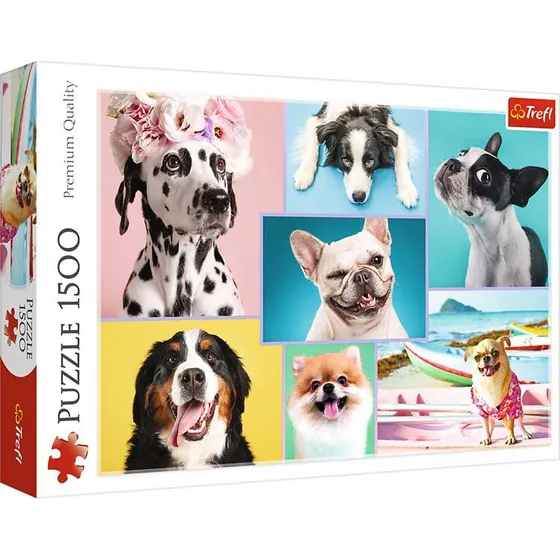 Trefl 26186 Puslespil - 1500 Brikker - Søde Hunde
