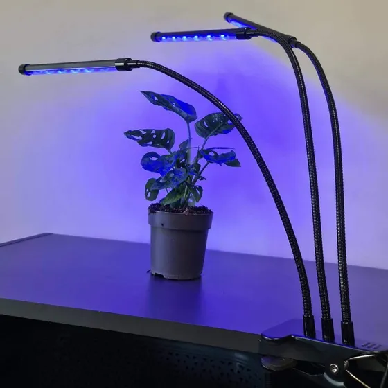 GrowLamp LED Dyrkningslampe med Timer og Justerbare Arme