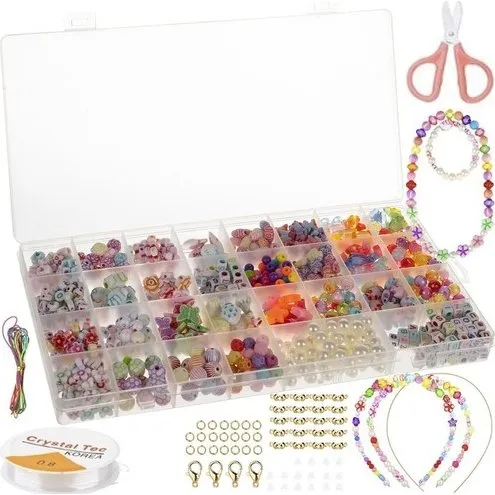 DIY Armbåndssæt Perler – 900 dele, flerfarvet