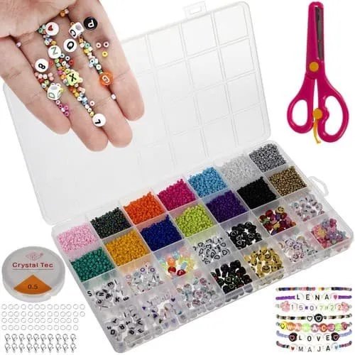Lilac & Co. Perlesæt til børn – 10.000 farverige perler til armbånd og halskæder