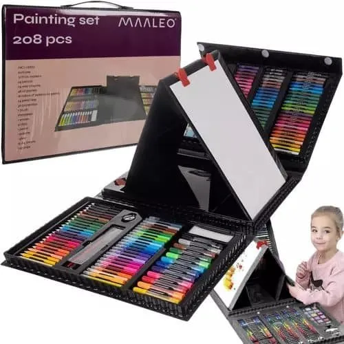 XXL Paint Sæt - 208 Dele i Kuffert, Sort