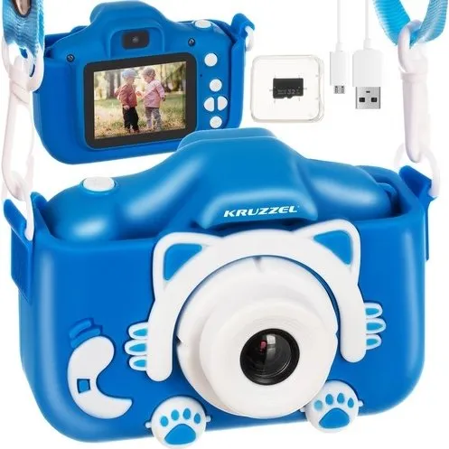 Kodak Børnekamera 1080p med 32 GB SD-kort, blå