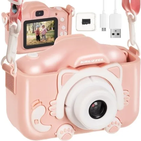 PixiKids Børnekamera 1080p med farvefilter og burst-funktion